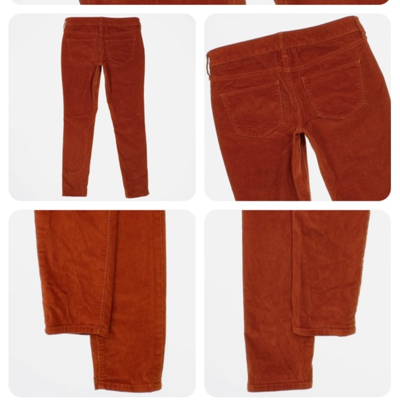 Universal Thread Mid Rise Skinny Corduroy Pants  6/28 Womens Rust Orange Brown - Picture 4 of 4